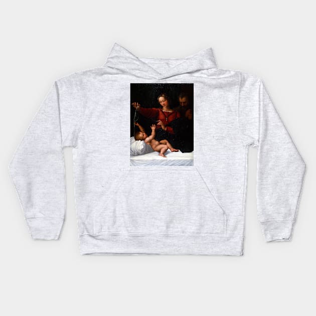 Raphael The Holy Family Kids Hoodie by pdpress